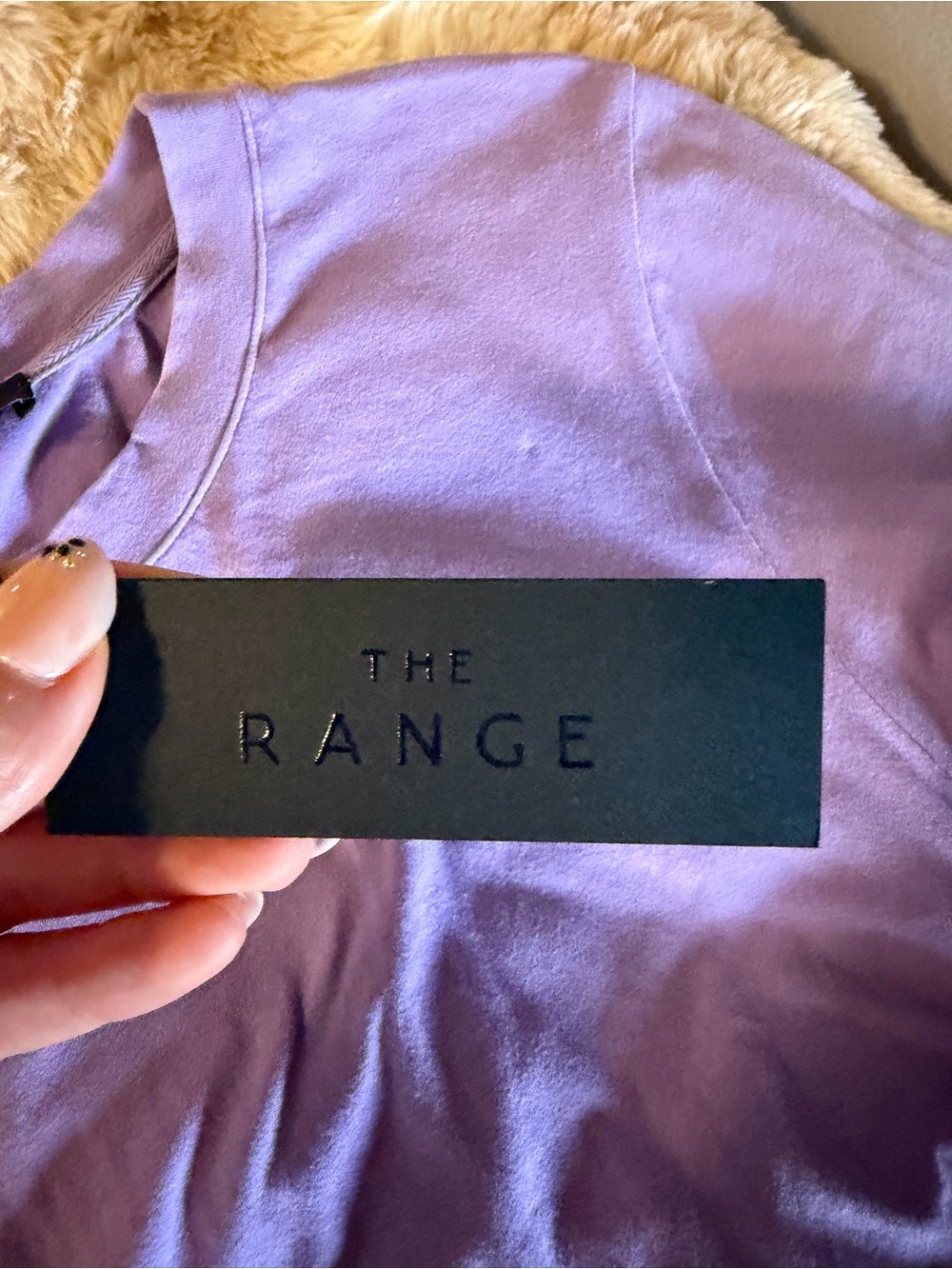 The Range Purple Ruched Side Drawstring Tee Size Small - Picture 4 of 10